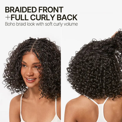 13x6 HD Pre-Cut Lace Wig – Glueless Wear & Go Boho Braids Water Wave Wig