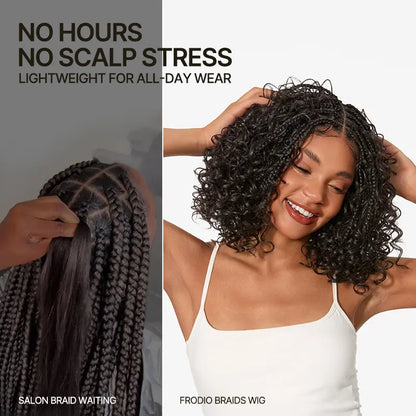 13x6 HD Pre-Cut Lace Wig – Glueless Wear & Go Boho Braids Water Wave Wig