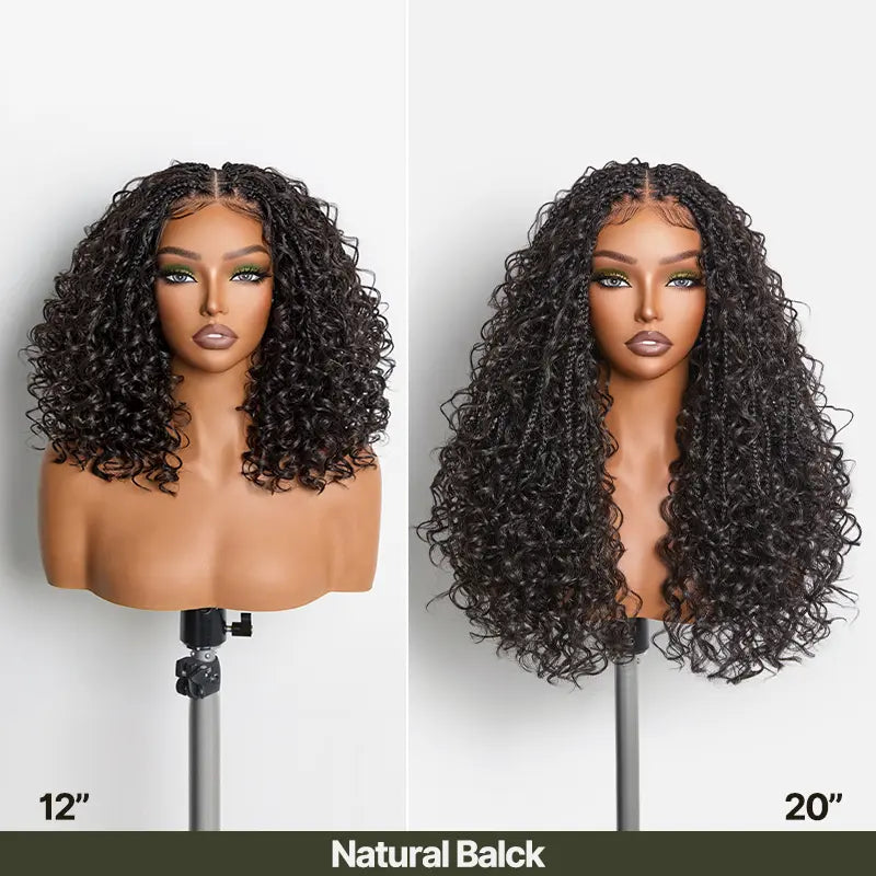 13x6 HD Pre-Cut Lace Wig – Glueless Wear & Go Boho Braids Water Wave Wig