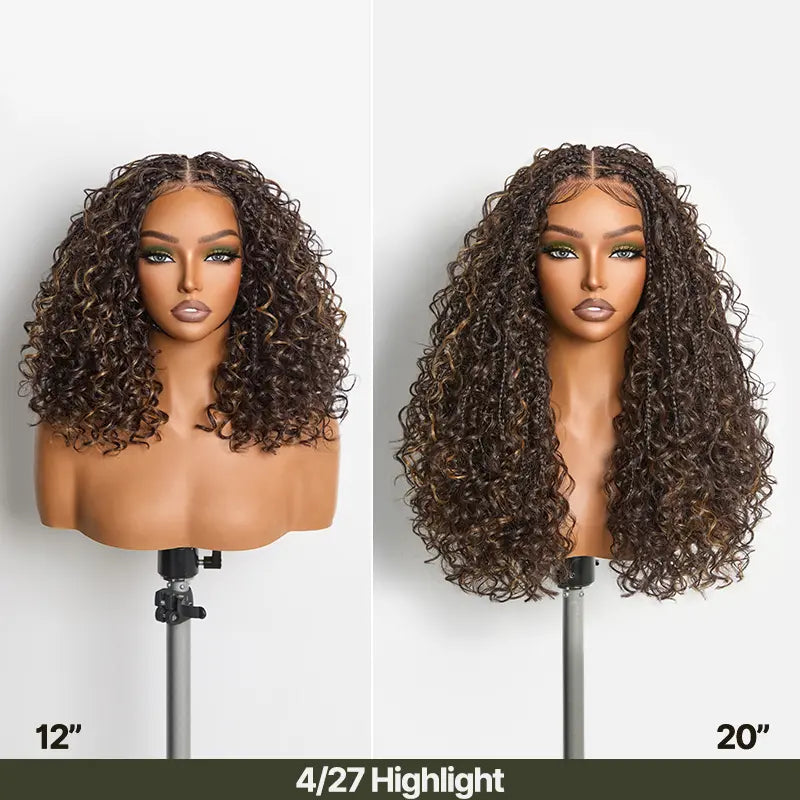 13x6 HD Pre-Cut Lace Wig – Glueless Wear & Go Boho Braids Water Wave Wig